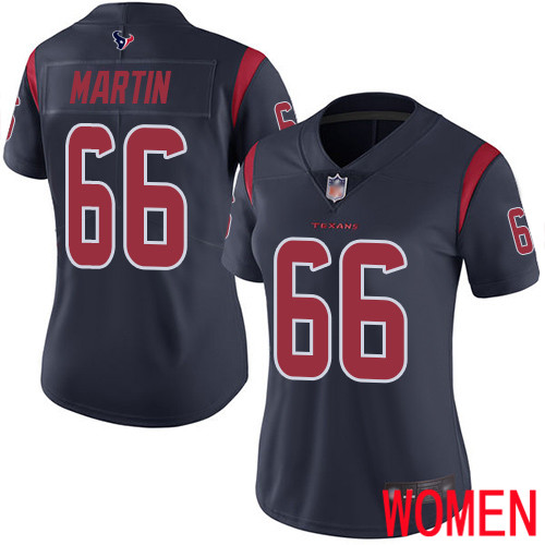 Houston Texans Limited Navy Blue Women Nick Martin Jersey NFL Football 66 Rush Vapor Untouchable